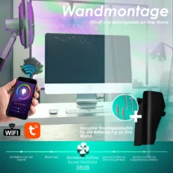 KESSER® 3in1 Standventilator Tischventilator Wandventilator Mit App Wifi , Fernbedienung | Timer | Leise Oszillation 80 Grad | Ventilator | 4 Geschwindigkeiten Inkl. Wandhalterung , Farbe:Schwarz 23 KESSER® 3in1 Standventilator Tischventilator Wandventilator Mit App Wifi , Fernbedienung | Timer | Leise Oszillation 80 Grad | Ventilator | 4 Geschwindigkeiten Inkl. Wandhalterung , Farbe:Schwarz -De'Longhi || Rowenta Verkaufsgeschäft b80a4080e57756bf42a6c80d7c5eaee7