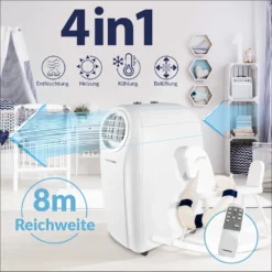 Blaupunkt Klimagerät ARRIFANA 1414L, Mobile Klimaanlage Für Zuhause, Büro Oder Wohnwagen, Wohnmobil [Energieklasse A/A+]. 14000 BTU (4 KW) -De'Longhi || Rowenta Verkaufsgeschäft b9f9f02833888ea0f306f58a0ad3b771