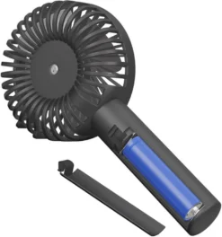 Goobay Tragbarer Handventilator Mit Standfuß - Geräuschlos, Wiederaufladbar - Mit Akku (2000mAh) Und Ladekabel, Schwarz -De'Longhi || Rowenta Verkaufsgeschäft bcb973010570b547856d7a3668af4755