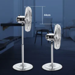 Aigostar Emery - Ventilator Standventilator Metall Mit Oszillation 90° Im Chrom -Design - Höhen Verstellbarer Standfuß Industriell Mechanisch Standlüfter 3 Geschwindigkeit 4 Blätter 60 Watt Silber -De'Longhi || Rowenta Verkaufsgeschäft bd50546750fd31a0e2fae2f28878214c