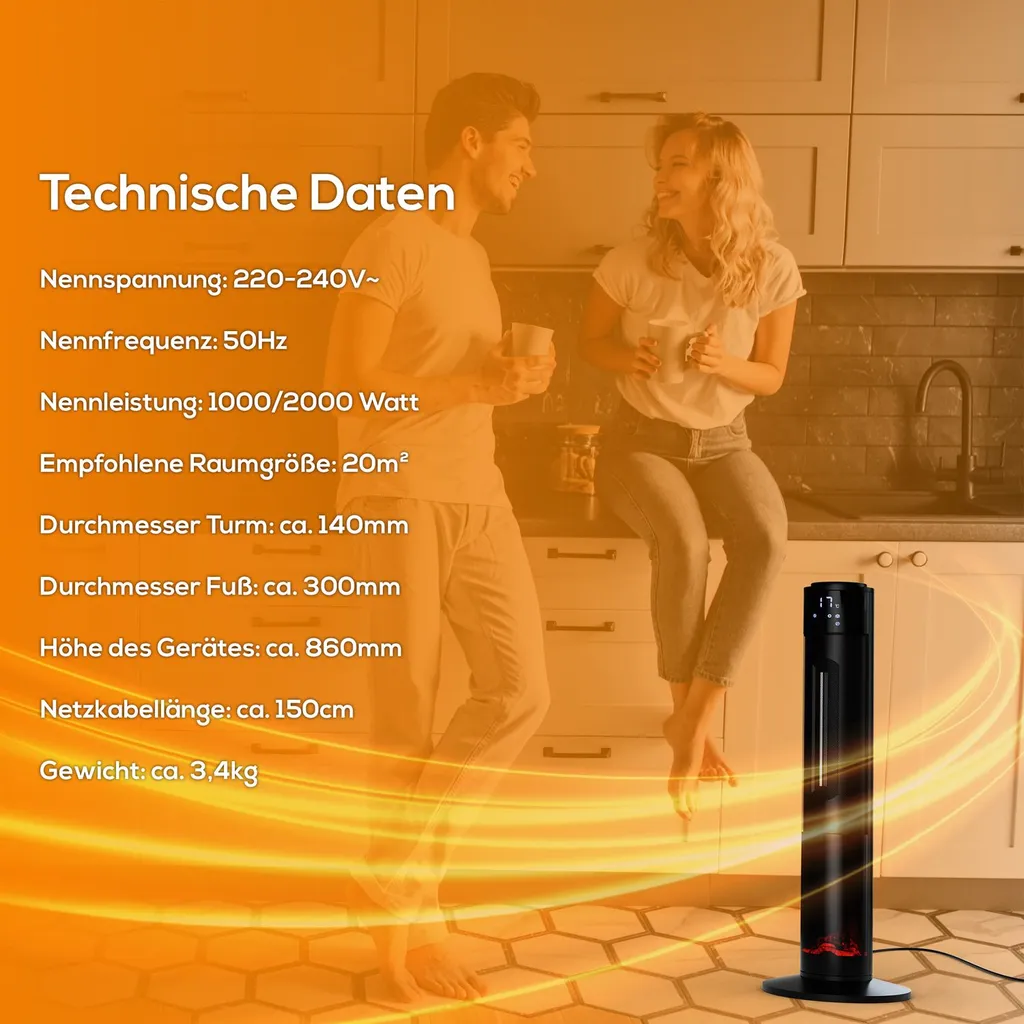 Tronitechnik PTC Turmheizer Keramikheizer 2000 Watt Heizlüfter Elektro Kamin Elektrischer Heizung Kaminfeuer Effekt Kaminofen 17 Tronitechnik PTC Turmheizer Keramikheizer 2000 Watt Heizlüfter Elektro Kamin Elektrischer Heizung Kaminfeuer Effekt Kaminofen – Bild 15