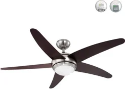 Globo Lighting VENTILATOR Metall Nickel Matt, MDF Wenge, Glas Opal, Fernbedienung, Batterie Inkludiert 2x AAA,, Max. Motorleistung 55W, Optimale Raumnutzung 30m², Abkühlung, Aufheizen, Geschwindigkeitsstufen 80/95/170 RPM, ø: 1320mm, H: 372mm, Exkl. 1x E14 60W 230V 29 Globo Lighting VENTILATOR Metall Nickel Matt, MDF Wenge, Glas Opal, Fernbedienung, Batterie Inkludiert 2x AAA,, Max. Motorleistung 55W, Optimale Raumnutzung 30m², Abkühlung, Aufheizen, Geschwindigkeitsstufen 80/95/170 RPM, ø: 1320mm, H: 372mm, Exkl. 1x E14 60W 230V -De'Longhi || Rowenta Verkaufsgeschäft c12d9370d13c7ee8e4849b9160a21973