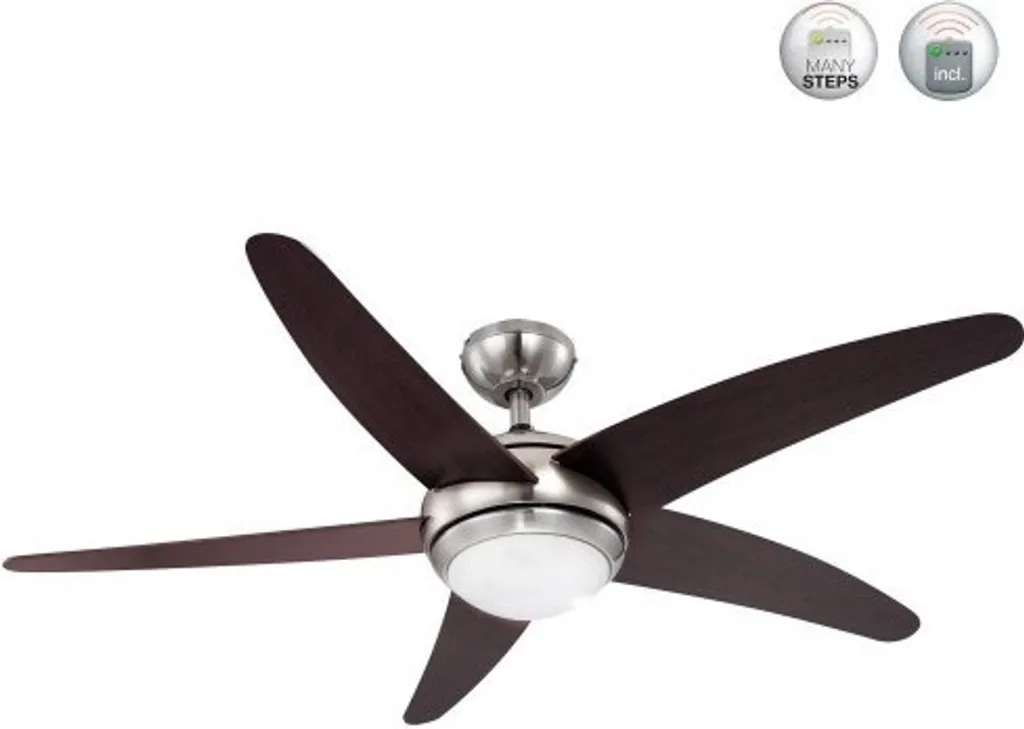 Globo Lighting VENTILATOR Metall Nickel Matt, MDF Wenge, Glas Opal, Fernbedienung, Batterie Inkludiert 2x AAA,, Max. Motorleistung 55W, Optimale Raumnutzung 30m², Abkühlung, Aufheizen, Geschwindigkeitsstufen 80/95/170 RPM, ø: 1320mm, H: 372mm, Exkl. 1x E14 60W 230V 16 Globo Lighting VENTILATOR Metall Nickel Matt, MDF Wenge, Glas Opal, Fernbedienung, Batterie Inkludiert 2x AAA,, Max. Motorleistung 55W, Optimale Raumnutzung 30m², Abkühlung, Aufheizen, Geschwindigkeitsstufen 80/95/170 RPM, ø: 1320mm, H: 372mm, Exkl. 1x E14 60W 230V – Bild 14