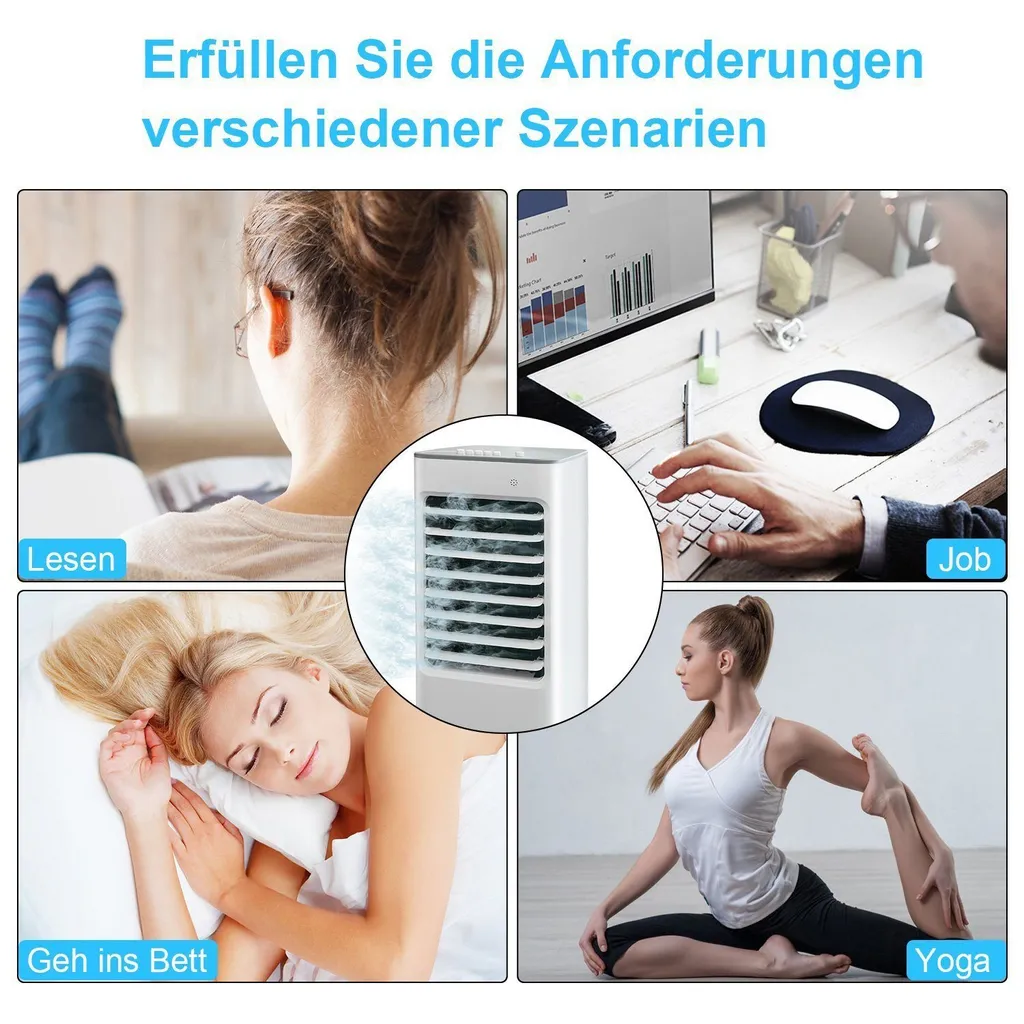 4in1 Mobile Klimagerät Luftkühler Standventilator Luftbefeuchter Luftreiniger Standventilator 10 4in1 Mobile Klimagerät Luftkühler Standventilator Luftbefeuchter Luftreiniger Standventilator – Bild 8