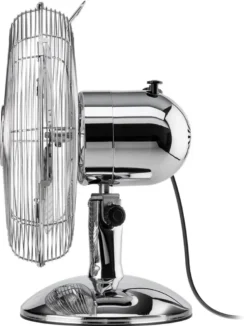 Goobay Retro Tischventilator Mit 3 Leistungsstufen, 40cm Durchmesser (12 Zoll) - Neigbar, Schwenkbar, Super Leise - Verchromt -De'Longhi || Rowenta Verkaufsgeschäft c6756aa7410552740c28eb8f285e264f