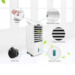 Aigostar Koud - Luftkühler, Mobile Klimaanlage, Leise, Ventilator Mit Fernbedienung, 55W, 5L, 3 Geschwindigkeitsstufen, Klimagerät Ohne Abluftschlauch, Aircooler 3 In 1, Verdunstungskühlung, 7H Timer 14 Aigostar Koud - Luftkühler, Mobile Klimaanlage, Leise, Ventilator Mit Fernbedienung, 55W, 5L, 3 Geschwindigkeitsstufen, Klimagerät Ohne Abluftschlauch, Aircooler 3 In 1, Verdunstungskühlung, 7H Timer -De'Longhi || Rowenta Verkaufsgeschäft c73cf6f62bde8ada40eeee7254a3e725