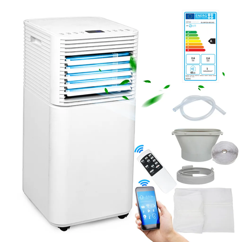 Wolketon Mobiles Klimagerät 7000BTU 4 In 1 Mit Abluftschlauch, Klimaanlage Für Räume Bis 30 M³ Luftentfeuchter Ventilationsfunktion 24h-Timer 2 Wolketon Mobiles Klimagerät 7000BTU 4 In 1 Mit Abluftschlauch, Klimaanlage Für Räume Bis 30 M³ Luftentfeuchter Ventilationsfunktion 24h-Timer