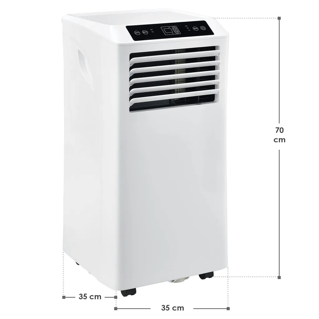 Juskys Lokale Klimaanlage MK950W2 Mit Fernbedienung & Timer - 9000 BTU – 3in1 Klimagerät Zur Kühlung, Ventilation, Entfeuchtung - Energieklasse A 4 Juskys Lokale Klimaanlage MK950W2 Mit Fernbedienung & Timer - 9000 BTU – 3in1 Klimagerät Zur Kühlung, Ventilation, Entfeuchtung - Energieklasse A – Bild 2