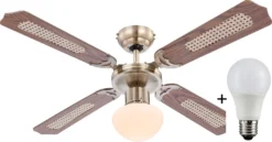GLOBO Deckenventilator Mit LED Beleuchtung Deckenlampe 106cm 0309LED