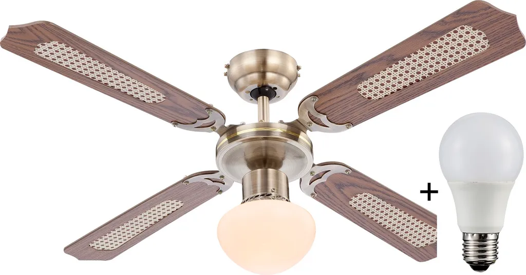 GLOBO Deckenventilator Mit LED Beleuchtung Deckenlampe 106cm 0309LED 3 GLOBO Deckenventilator Mit LED Beleuchtung Deckenlampe 106cm 0309LED