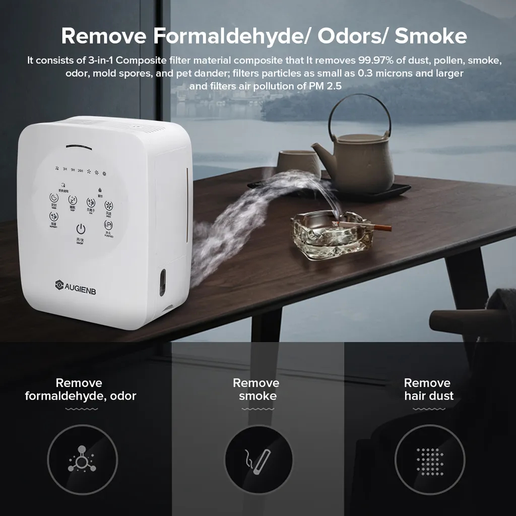 AUGIENB Luftreiniger Luftbefeuchter Allergie HEPA-Kombifilter Rauch Air Purifier 6 AUGIENB Luftreiniger Luftbefeuchter Allergie HEPA-Kombifilter Rauch Air Purifier – Bild 4