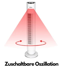 Zilan Turmventilator | 3 Stufen | 2 Modi | 7,5h Timer | Fernbedienung | Oszillierend | -De'Longhi || Rowenta Verkaufsgeschäft cbcc63ca6a078ae7de9eb47934b53b10