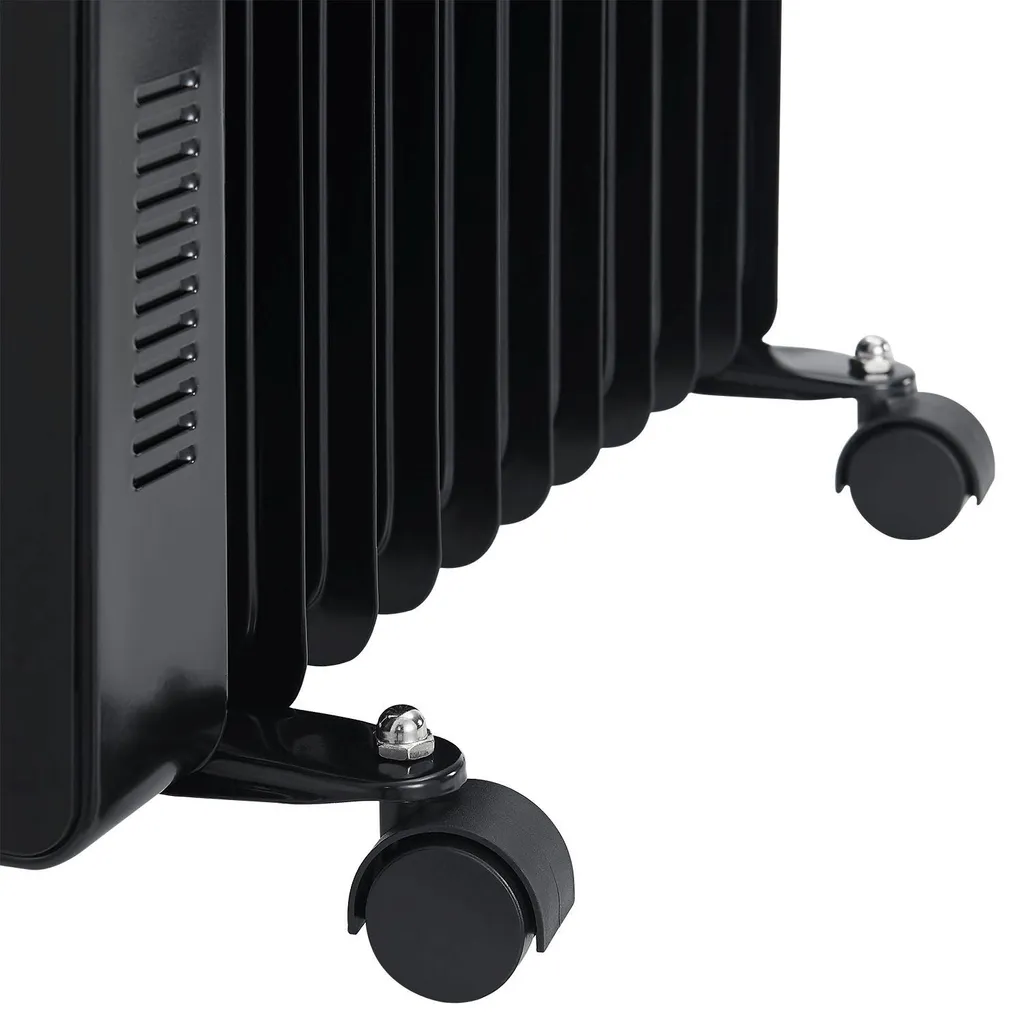 Juskys Elektroheizung Ölradiator 2500W - Wi-Fi Steuerung, Fernbedienung & Touch-Display - Energiesparender Radiator, 2 Heizstufen, 24h Timer - Schwarz 12 Juskys Elektroheizung Ölradiator 2500W - Wi-Fi Steuerung, Fernbedienung & Touch-Display - Energiesparender Radiator, 2 Heizstufen, 24h Timer - Schwarz – Bild 10