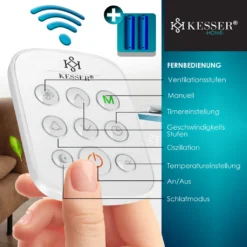 KESSER® Klimaanlage Mobil Klimagerät 4in1 Kühlen, Luftentfeuchter, Lüften, Ventilator - 9000 BTU/h (2.600 Watt) 2,7KW - Klima , Fernbedienung Und Timer, Nachtmodul, Farbe:Weiß -De'Longhi || Rowenta Verkaufsgeschäft cdf489a405dd670c6079f1fc2806e0a0