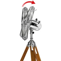 Unold KOLONIAL Design-Standventilator Aus Kiefernholz (Chrom- & Holzoptik, 50 Watt, Dreifuß, 3 Stufen, Oszillation) -De'Longhi || Rowenta Verkaufsgeschäft d1c8d59f631b204bcb07832c55b28290