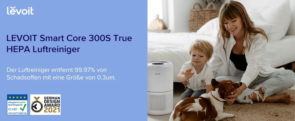 LEVOIT Luftreiniger Allergiker Mit H13 HEPA Luftfilter Core 300S 14 LEVOIT Luftreiniger Allergiker Mit H13 HEPA Luftfilter Core 300S – Bild 12