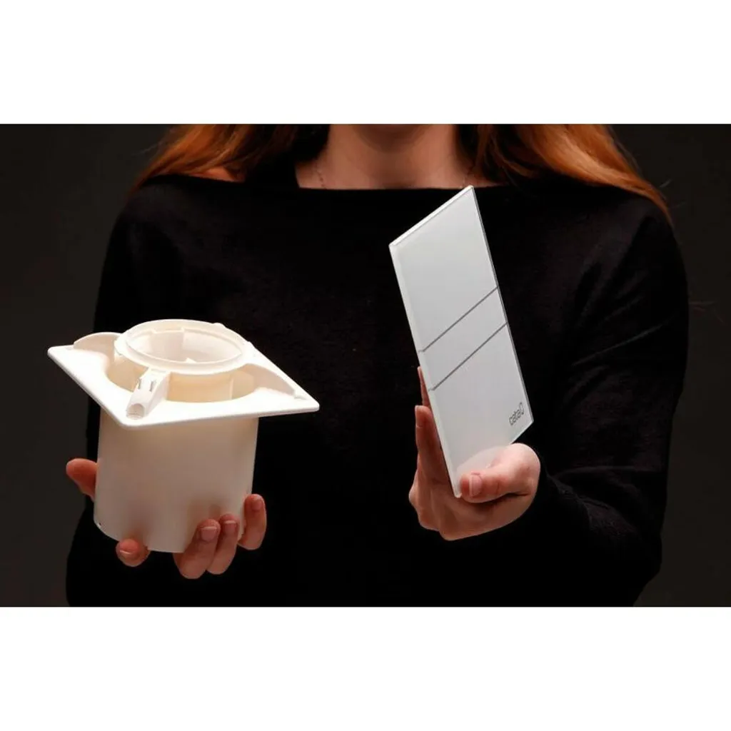 Cata Bad Glas Dunstabzugshaube 150mm Weiß Feuchtetemperaturanzeige 6 Cata Bad Glas Dunstabzugshaube 150mm Weiß Feuchtetemperaturanzeige – Bild 4