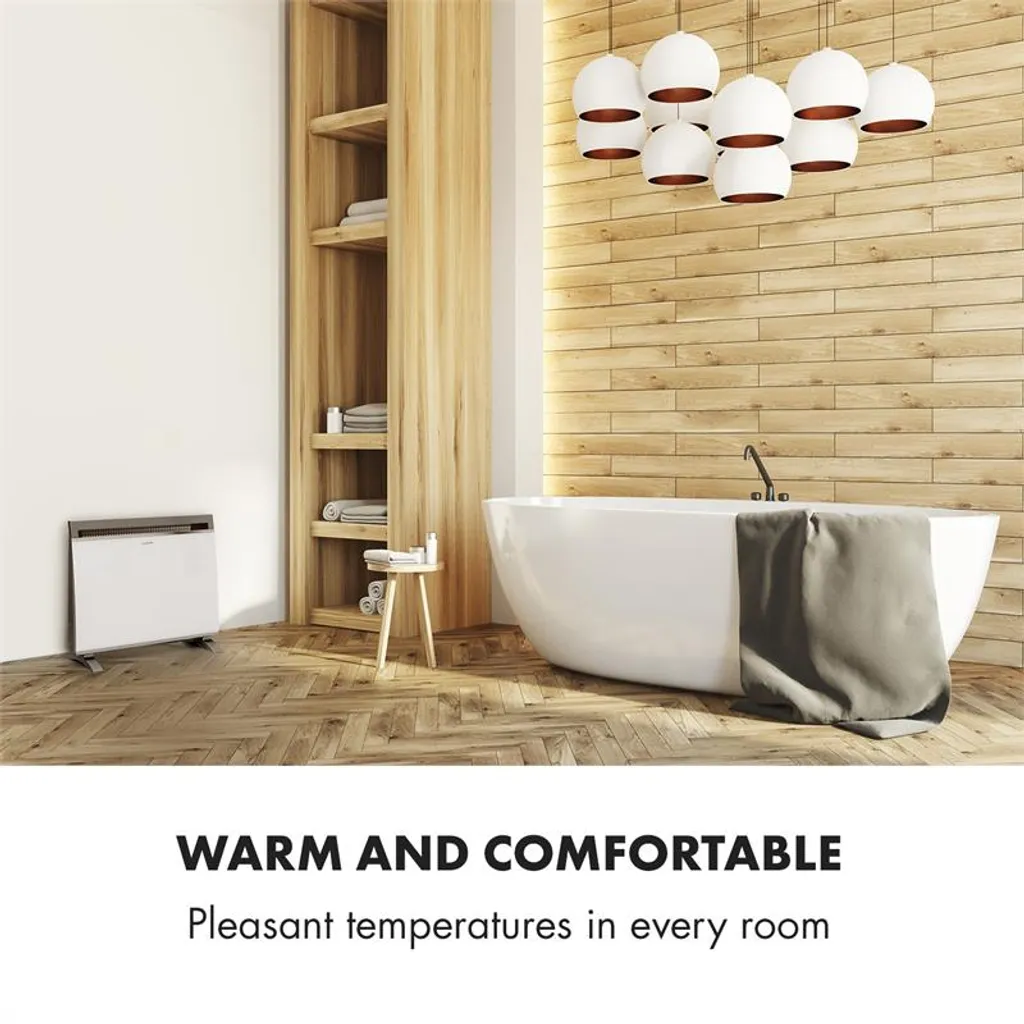 Gotland Konvektorheizung 600/900/1500W Glasfront Standgerät Weiß 6 Gotland Konvektorheizung 600/900/1500W Glasfront Standgerät Weiß – Bild 4