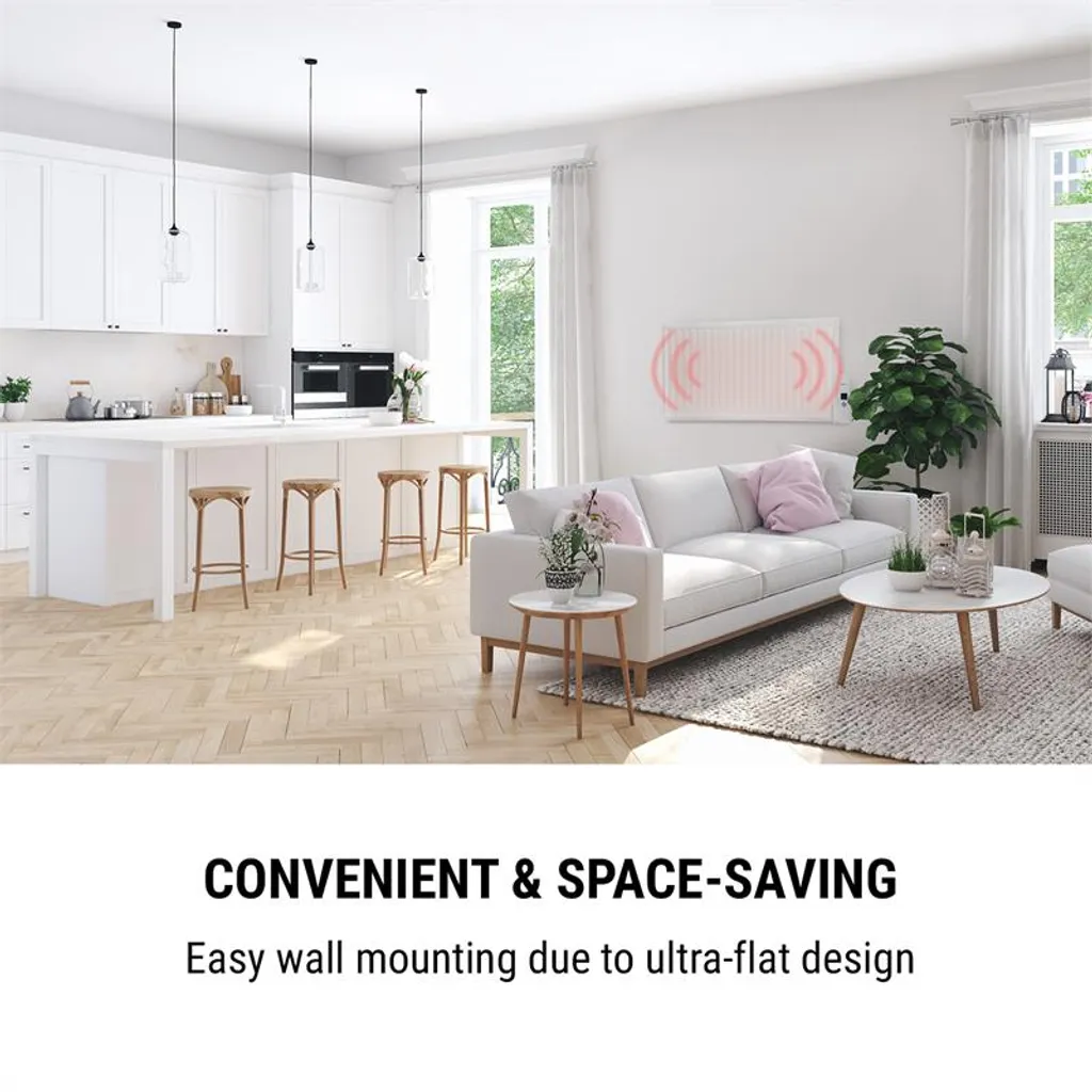 Wallander Ölradiator 1000W Thermostat Ölheizung Ultraflach Weiß 4 Wallander Ölradiator 1000W Thermostat Ölheizung Ultraflach Weiß – Bild 2