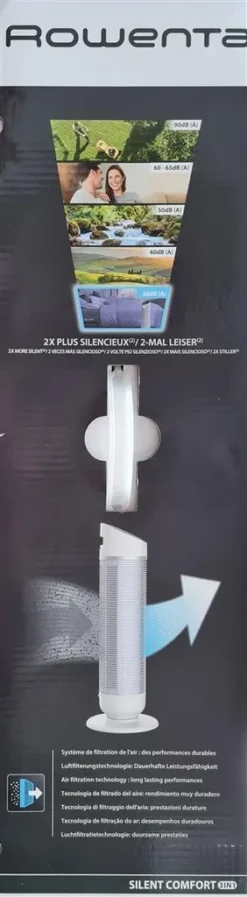 Rowenta HQ8120F0 Silent Comfort 3in1 Turmventilator Mit Smart-Technologie, Staubfilter, Ventilator & Heizung, 24h Startverzögerung, 10 Geschwindigkeitsstufen -De'Longhi || Rowenta Verkaufsgeschäft d58fa8b920358a6d187348a3b19683b2