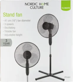 Nordic Home Culture Standventilator Ø40 Cm, 3 Geschwindigkeitsstufen, Schwarz, -De'Longhi || Rowenta Verkaufsgeschäft d6d26093b44bdd2122e3893e4017b676