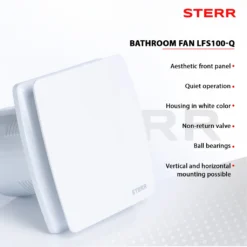 STERR - Ruhiger Badezimmerlüfter - LFS100-Q 13 STERR - Ruhiger Badezimmerlüfter - LFS100-Q -De'Longhi || Rowenta Verkaufsgeschäft d77bda71343f086667047ea1844687e7