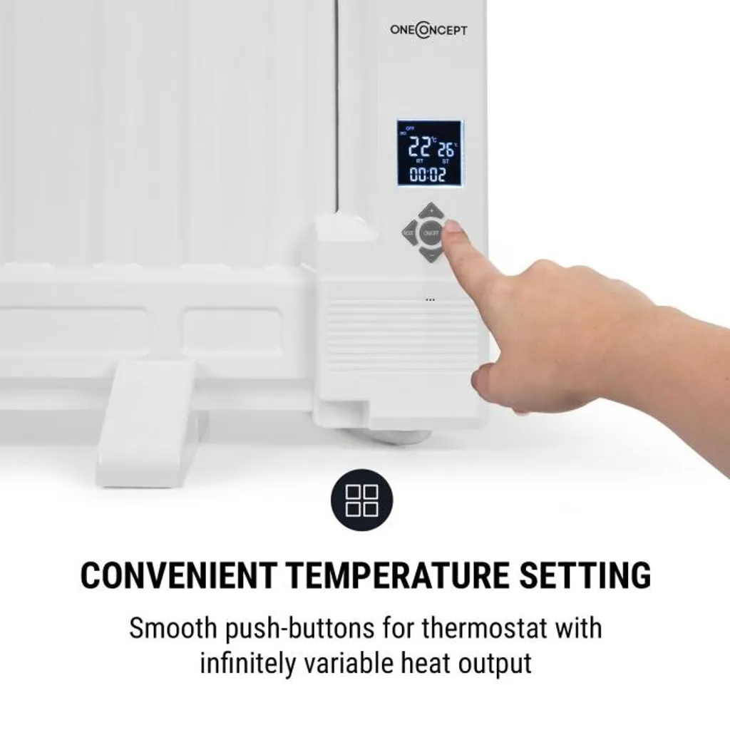 Wallander Ölradiator 1000W Thermostat Ölheizung Ultraflach Weiß 7 Wallander Ölradiator 1000W Thermostat Ölheizung Ultraflach Weiß – Bild 5