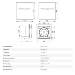 Badlüfter Lüfter Badventilator Wohnraumlüfter Kugellager Rückstauklappe Ø 125 Mm Standard Weiß Matt Gerade 9 Badlüfter Lüfter Badventilator Wohnraumlüfter Kugellager Rückstauklappe Ø 125 Mm Standard Weiß Matt Gerade -De'Longhi || Rowenta Verkaufsgeschäft d857e7b52ee67053538be7fbf9be85fa