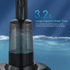 Aigostar Breeze Standventilator Mit Wasserzerstäuber, Ventilator Mit Fernbedienung, Lüfter Mit 3 Modi, Verstellbarer Neigungswinkel, Metall, Schwarz -De'Longhi || Rowenta Verkaufsgeschäft d87d518b6bf0f1eb58070142ab33b7e2