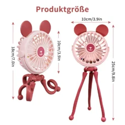 CMYBABEE Tragbare Fan Octopus Ventilator Mit Teleskop Stativ 3-Speed Einstellung Mit Nachtlicht Usb-Lade Geeignet Für Kinderwagen/Camping/Auto Sitz [2022 Neu] -De'Longhi || Rowenta Verkaufsgeschäft dd172580ddbdda24a5a327c8950d77d4