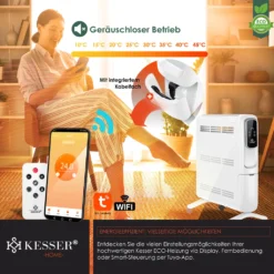 KESSER® Konvektor Elektrische Heizung ECO 2500W Heizkörper Elektroheizung Standheizung Energiesparend Display WiFi App & Fernbedienung Touchscreen - Mobil Radiator 24h Timer Thermostat, Farbe:Weiß 18 KESSER® Konvektor Elektrische Heizung ECO 2500W Heizkörper Elektroheizung Standheizung Energiesparend Display WiFi App & Fernbedienung Touchscreen - Mobil Radiator 24h Timer Thermostat, Farbe:Weiß -De'Longhi || Rowenta Verkaufsgeschäft df4a0c08d430132319745e1ac2e2e016