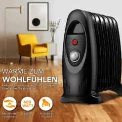 Ölradiator 600W Elektroheizung 7 Rippen Radiator Heizkörper Heizung Mit Timer -De'Longhi || Rowenta Verkaufsgeschäft e01297fe32ad4b585294487af35bc9c2