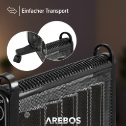 AREBOS Mica Konvektor 2000 W | Wärmewellenheizer | Elektroheizung | Konvektor-Heizung | Mobile Elektroheizung Energiesparend | Leise Heizung | Mobiler Elektro Heizlüfter Mit 2 Heizstufen | Schwarz 20 AREBOS Mica Konvektor 2000 W | Wärmewellenheizer | Elektroheizung | Konvektor-Heizung | Mobile Elektroheizung Energiesparend | Leise Heizung | Mobiler Elektro Heizlüfter Mit 2 Heizstufen | Schwarz -De'Longhi || Rowenta Verkaufsgeschäft e0caa17cc2827157d6174045e18b766a
