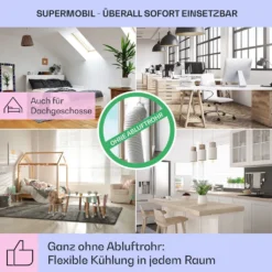 Klarstein Mobiles Klimagerät Ohne Abluftschlauch - Luftkühler Mit Wasser Ventilator Luftbefeuchter Luftreiniger Funktion - 6L Wassertank - Air Cooler Klimaanlage Mobil Mit Fernbedienung - Schwarz -De'Longhi || Rowenta Verkaufsgeschäft e204f04b83667dfbeac5803e81958c99