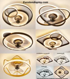 Eurotondisplay Deckenventilator Mit LED Beleuchtung D3301 Deckenlampe Ø 50cm 96W Mit Fernbedienung Lichtfarbe/Helligkeit Einstellbar Dimmbar LED Deckenleuchte Fan Light Ceiling -De'Longhi || Rowenta Verkaufsgeschäft e290e47355cfd8c57a16ad1096a3e73c