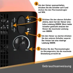 BTEC Keramik Elektroheizer 3 KW, Heizlüfter, Bauheizer, Frostwächter -De'Longhi || Rowenta Verkaufsgeschäft e2d481b7e61c00480b55242f7c075933