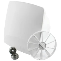 Badlüfter Lüfter Ventilator Deckenlüfter Badventilator Rückstauklappe Ø 125 Mm Zugschaltung Weiß