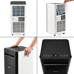 Mobiles Klimagerät Mit ökologischem Kühlmittel Klimaanlage 2600W 3-in-1 Luftkühler Ventilator Entfeuchter 9000 BTU Schwarz/Weiß -De'Longhi || Rowenta Verkaufsgeschäft e53d6be35bfc599427c7757b1b5c840e