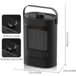 Heizlüfter Energiesparend 1500W, Elektrisch Heizung, PTC Keramik Heizung, Überhitzungs Und Kippschutz, 3 Heizstufen, 70° Oszillation, Für Zimmer, Büro, Wohnräume -De'Longhi || Rowenta Verkaufsgeschäft e546c533950177a031d416330b5bc454