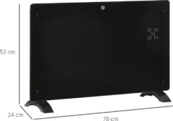 HOMCOM Heizlüfter Elektroheizung 1000/2000W Konvektor-Heizung Freistehend/ Wandmontage Mit Timer Leise Heizung Mit Fernbedienung Und LED-Display Kippschutz Für Raum 25 M² Schwarz 78 X 24 X 52cm 13 HOMCOM Heizlüfter Elektroheizung 1000/2000W Konvektor-Heizung Freistehend/ Wandmontage Mit Timer Leise Heizung Mit Fernbedienung Und LED-Display Kippschutz Für Raum 25 M² Schwarz 78 X 24 X 52cm -De'Longhi || Rowenta Verkaufsgeschäft e6e61e06de6790295a8bf12b34212681