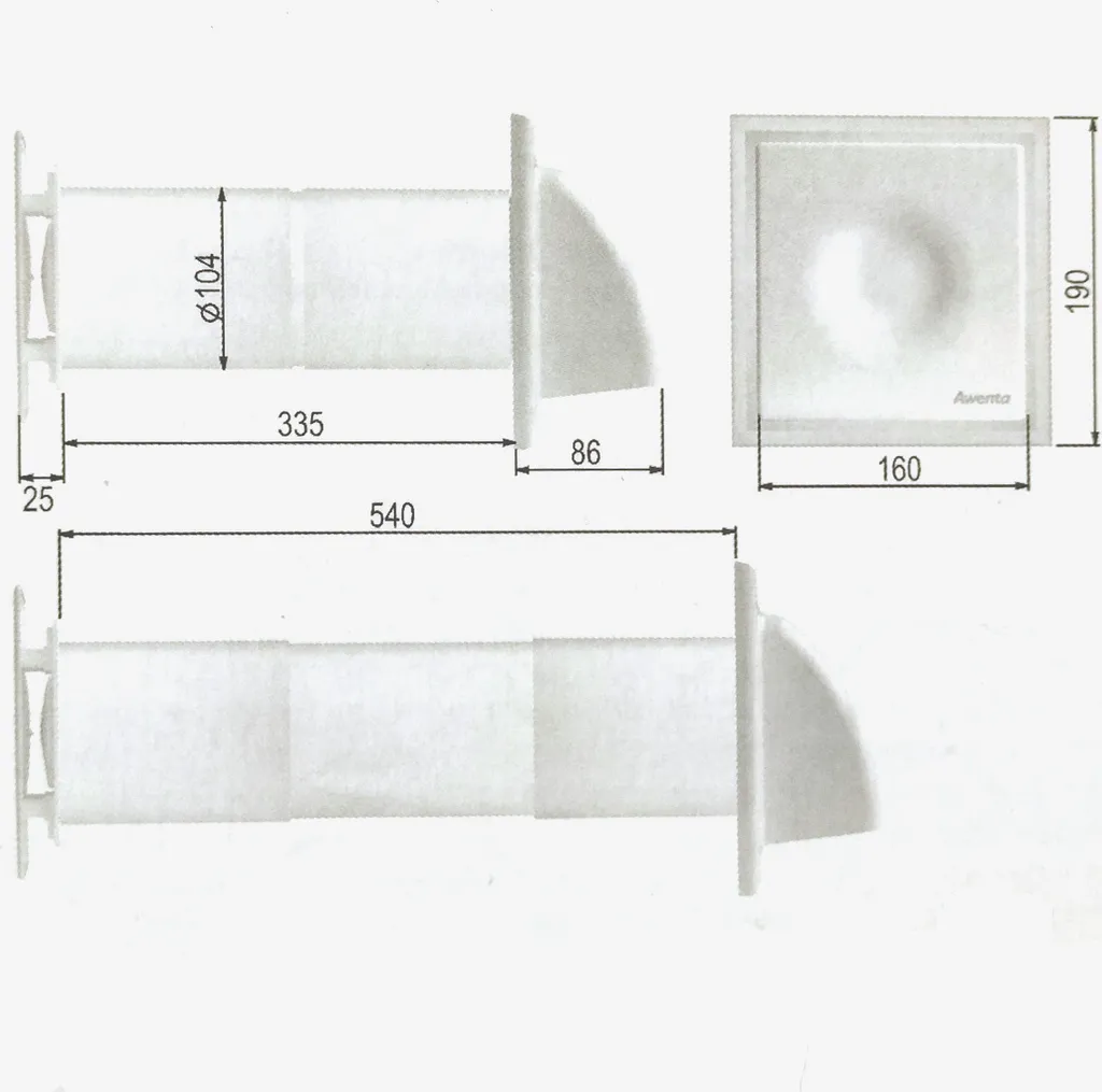 AWENTA Kompakter Rekuperator HRV100 Manuell Ein/aus 6 AWENTA Kompakter Rekuperator HRV100 Manuell Ein/aus – Bild 4