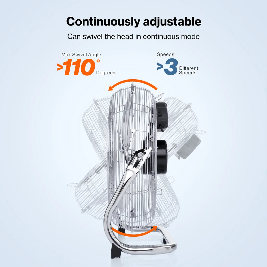 AERSON Bodenventilator 100W 40cm Windmaschine Tischventilator Ventilator Standventilator 7 AERSON Bodenventilator 100W 40cm Windmaschine Tischventilator Ventilator Standventilator – Bild 5