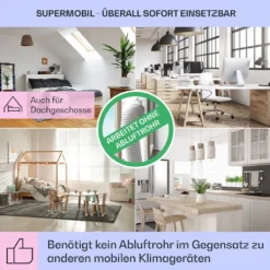 Klarstein Mobiles Klimagerät Ohne Abluftschlauch - Luftkühler Mit Wasser Ventilator Luftbefeuchter Luftreiniger Funktion - 6L Wassertank - Air Cooler Klimaanlage Mobil Mit Fernbedienung - Weiß -De'Longhi || Rowenta Verkaufsgeschäft e7420ad61dfec78b5a9e09790bbc6ce1