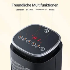 Midea NTH20-18MRA, Elektrischer Raumheizlüfter, Keramik, Indoor, Flur, Tisch, Schwarz, Silber, Tasten 21 Midea NTH20-18MRA, Elektrischer Raumheizlüfter, Keramik, Indoor, Flur, Tisch, Schwarz, Silber, Tasten -De'Longhi || Rowenta Verkaufsgeschäft e778d29193e1fd70ea8d69a037cac0a5