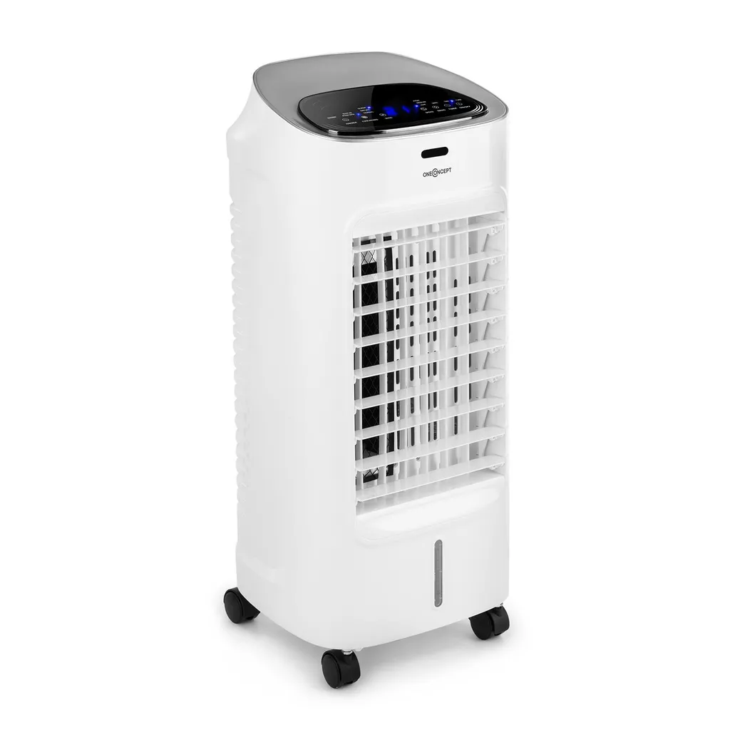 OneConcept Coolster 4-in-1 Klimagerät - Luftkühler, Ventilator, Ionisator Und Luftbefeuchter , 320 M³/h Luftstrom , Zuschaltbarer Oszillation , Abschalt-Timer Bis 9 H , Touch-Bedienung , Weiß 3 OneConcept Coolster 4-in-1 Klimagerät - Luftkühler, Ventilator, Ionisator Und Luftbefeuchter , 320 M³/h Luftstrom , Zuschaltbarer Oszillation , Abschalt-Timer Bis 9 H , Touch-Bedienung , Weiß