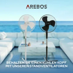 AREBOS Standventilator Turmventilator 45W, 80° Oszillation, 3 Geschwindigkeitsstufen, Leiser Betrieb, Weiß, Höhenverstellbar Bis 122 Cm, Bis 30° Neigbar 22 AREBOS Standventilator Turmventilator 45W, 80° Oszillation, 3 Geschwindigkeitsstufen, Leiser Betrieb, Weiß, Höhenverstellbar Bis 122 Cm, Bis 30° Neigbar -De'Longhi || Rowenta Verkaufsgeschäft ee5ad8919afa9c78e9e3be80c934fdd0