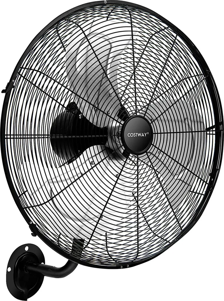 COSTWAY Φ56cm Wand-Ventilator Industriell, Oszillierend Ventilator 3 Stufen Für Lager, Treibhaus, Werkstatt, Terrasse Und Keller 3 COSTWAY Φ56cm Wand-Ventilator Industriell, Oszillierend Ventilator 3 Stufen Für Lager, Treibhaus, Werkstatt, Terrasse Und Keller