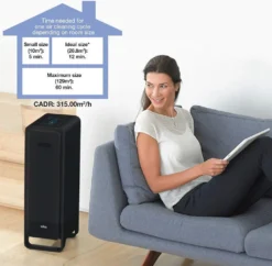 BRAUN Luftreiniger BFD104BE2 SCAN & CLEAN Raumgröße: 129 M² Dreifachfiltrierungssystem Schwarz -De'Longhi || Rowenta Verkaufsgeschäft f5639dddc34d9a0a9b1ff223b53de1c5