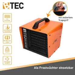 BTEC Keramik Elektroheizer 3 KW, Heizlüfter, Bauheizer, Frostwächter -De'Longhi || Rowenta Verkaufsgeschäft f57f0fab7c05db2e2c2dd1be04a3119e