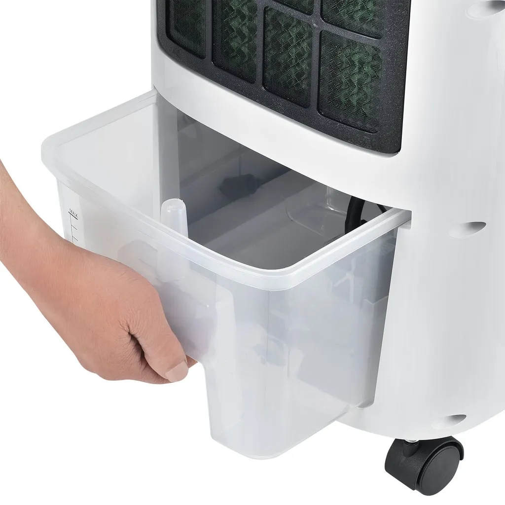 Juskys Mobile Klimaanlage Mit Fernbedienung, Schwingfunktion & Timer – Klimagerät 65 Watt 76 Cm – Luftkühler 3 Geschwindigkeiten – Weiß 18 Juskys Mobile Klimaanlage Mit Fernbedienung, Schwingfunktion & Timer – Klimagerät 65 Watt 76 Cm – Luftkühler 3 Geschwindigkeiten – Weiß – Bild 16